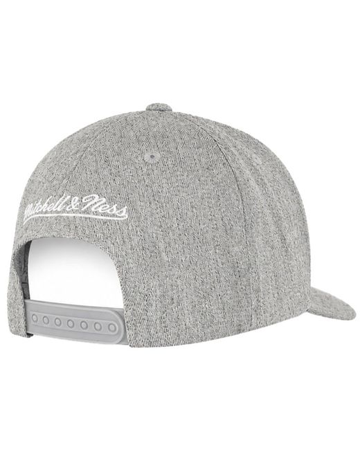 Mitchell & Ness Gray Flat Peak 110 Curved Cap for men