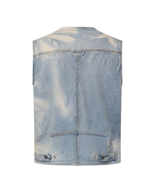 DIESEL Blue D Samp S Giacca Gilet for men
