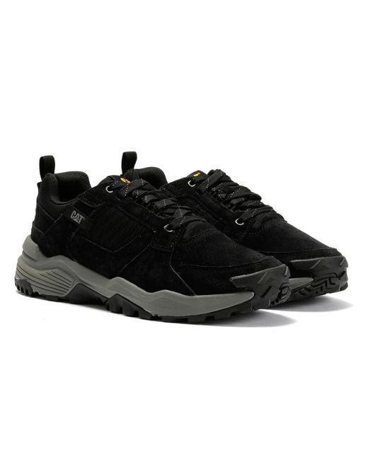 Caterpillar Black Grapple Suede Trainers for men