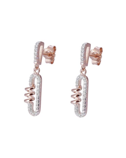 Orphelia White 'Gigi' 925 Sterling Drop Earrings
