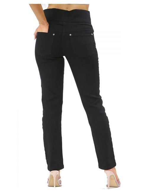 MYT Black Elasticated Waist Tummy Control Jeans