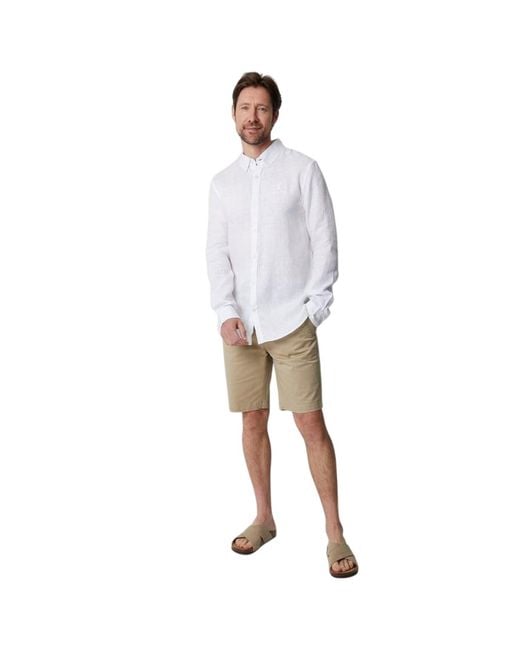 Saltwell White Oxford Long-Sleeved Formal Shirt for men