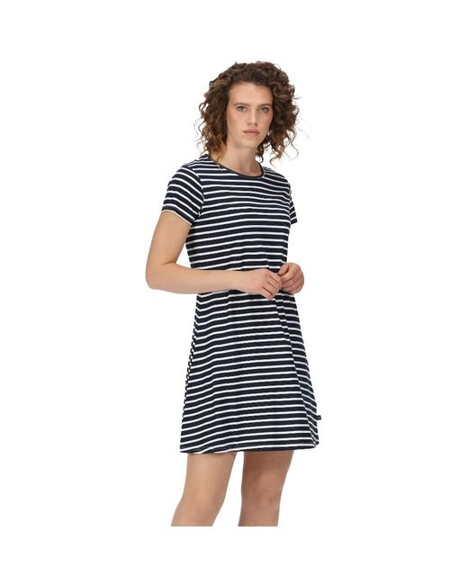 Regatta Blue Balia Jersey Swing Silhouette Sun Dress