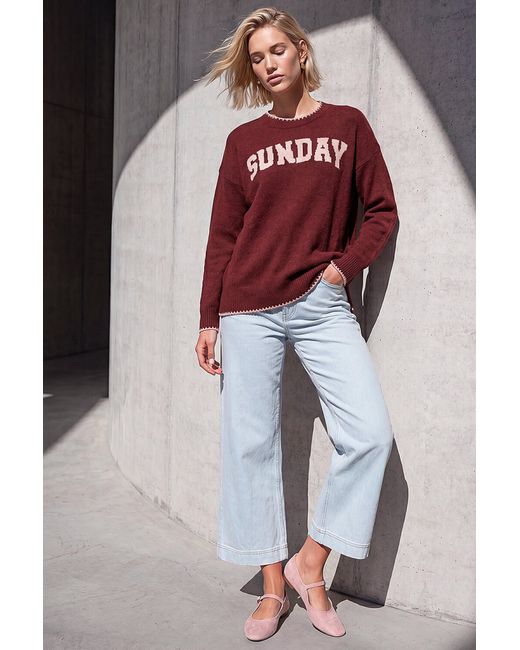 Roman Red Sunday Slogan Knit Jumper