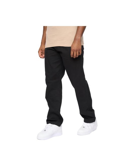 Crosshatch Black Blansmoore Trousers Cotton for men