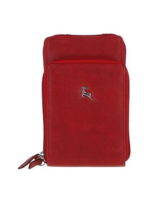 Ashwood Leather Red 'Aphrodite' Real Crossbody Smart Phone Bag