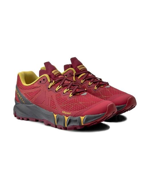 Merrell Red Agility Peak Flex Burgundy Boots