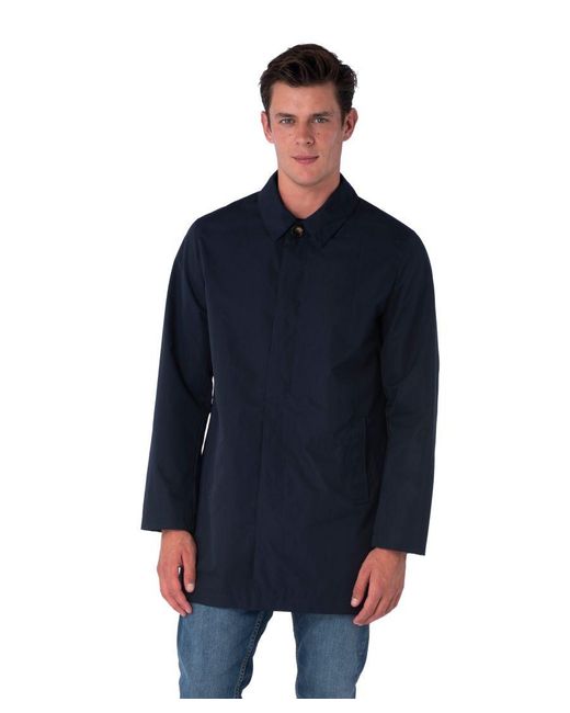 Harry Brown London Blue Single Breasted Trench Coat for men