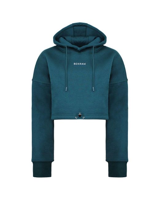 BOXRAW Johnson Cropped Hoodie in Green Lyst UK