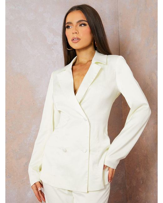 Chi Chi London Natural Tailored Blazer