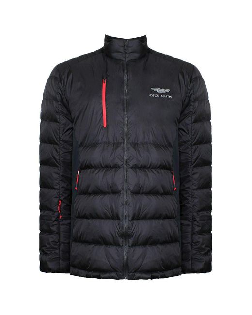 Hackett Aston Martin Apex Moto Jacket Nylon in Black for Men | Lyst UK