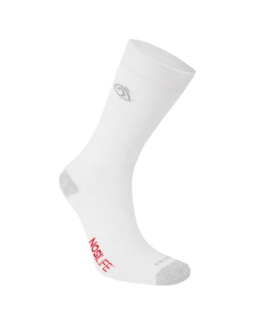 Craghoppers White Nosilife Travel Socks for men