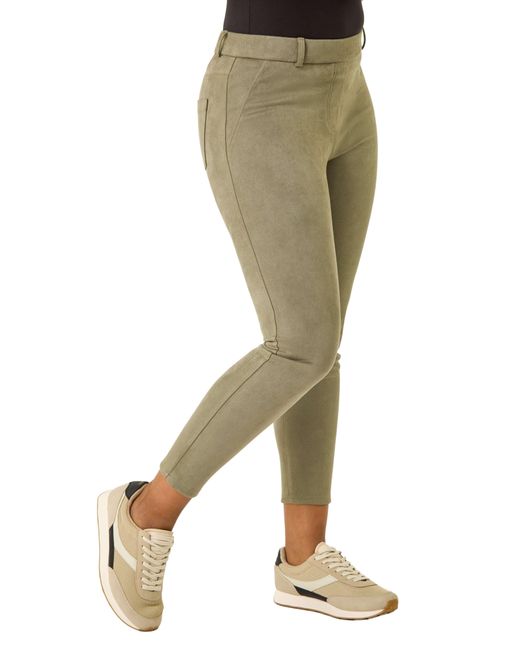 Roman Green Petite Suedette Stretch Jeggings
