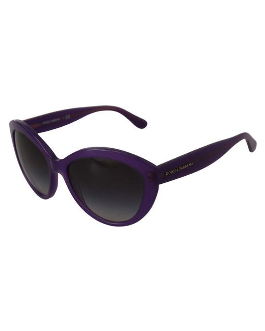 Dolce & Gabbana Blue Translucent Cat Eye Frame Sunglasses