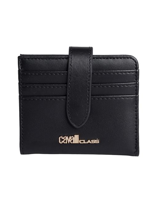 Roberto Cavalli Black Ccsw01802 Small Bifold Wallet