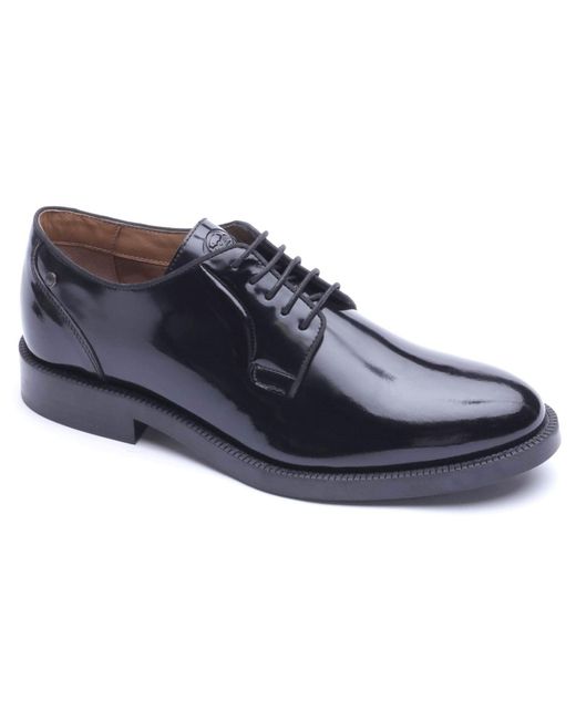 Base London Blue Luca Leather Derby Shoes for men