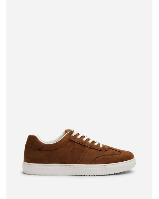 Where's That From Brown Clark Low Cut Lace Up Trainers for men