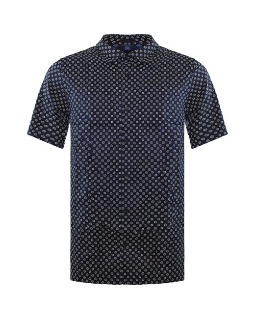 Ted Baker Blue Forter Geo Print Shirt Cotton for men