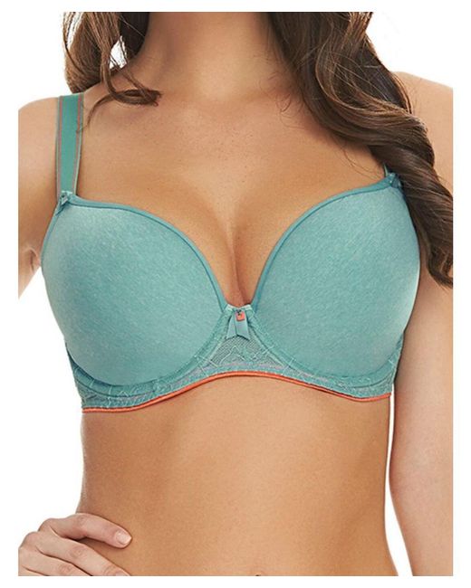 Freya Blue Deco Fuse Moulded Plunge Bra