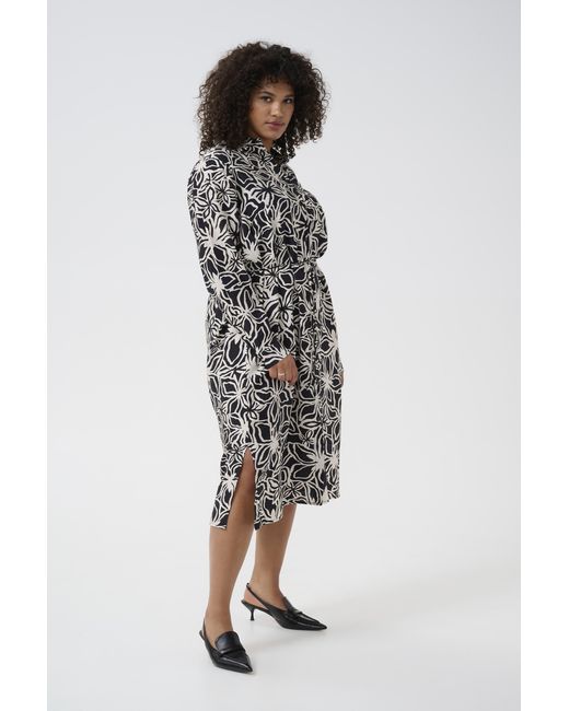 Kaffe Jurk Regular Fit Offwhite in het Multicolor