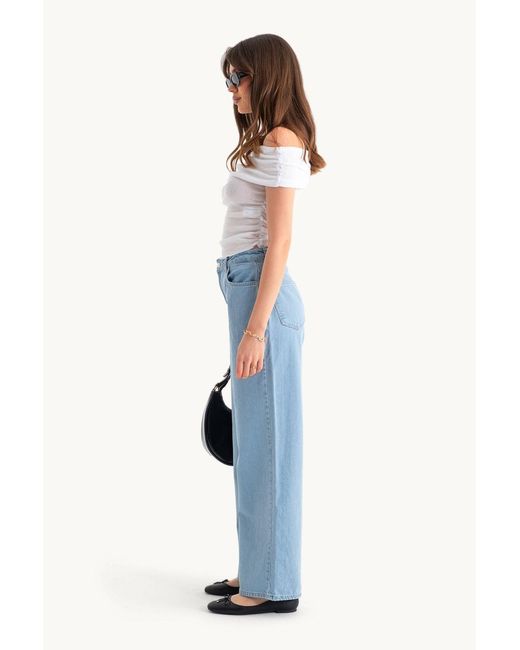 Hiccup Blue High Waist Wide Leg Jeans