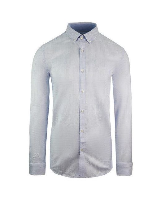 Lacoste Blue Slim Fit Oxford Light Woven Shirt Cotton for men