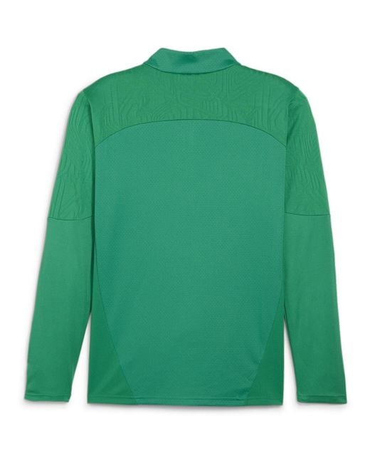 PUMA Green Teamfinal Training 1 4 Zip Fleece for men