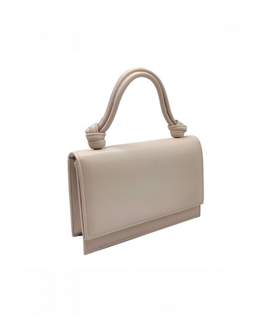 Where's That From White 'Pearl' Small Bag With Knotted Handle Detail