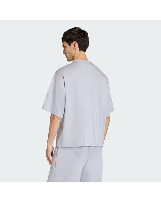 Adidas Blue Soft Lux Tee for men