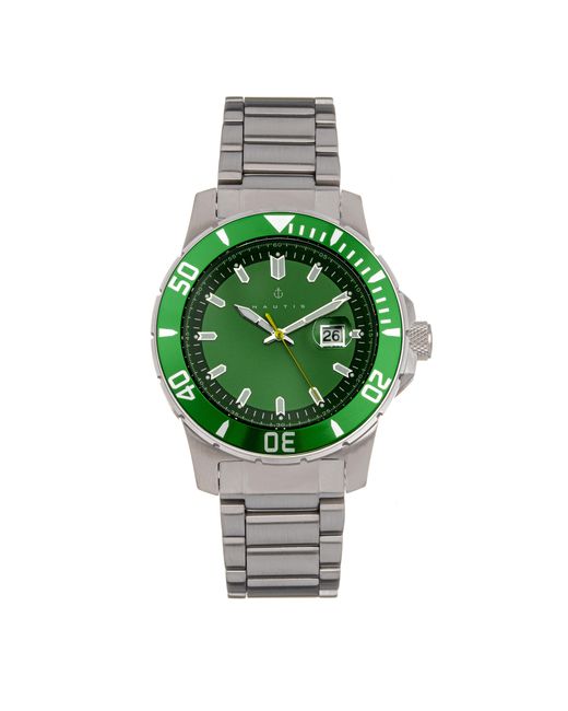 Nautis Green Admiralty Pro 200 Bracelet Watch W/Date for men