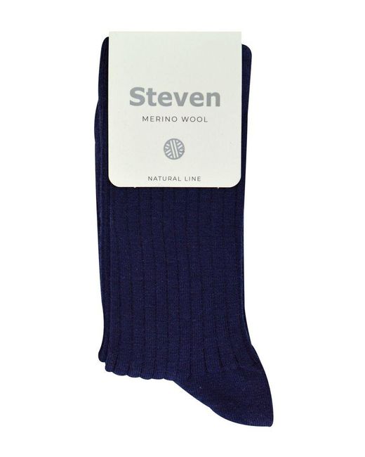 Steve Madden Blue Merino Wool Socks