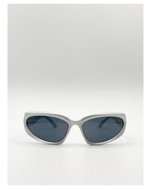 SVNX Blue Racer Stlye Plastic Frame Sunglasses for men