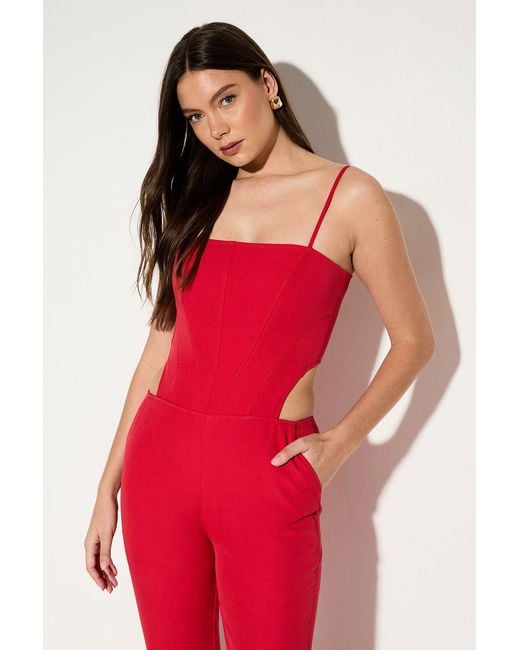 MissPap Tailored Cut Out Corset Jumpsuit