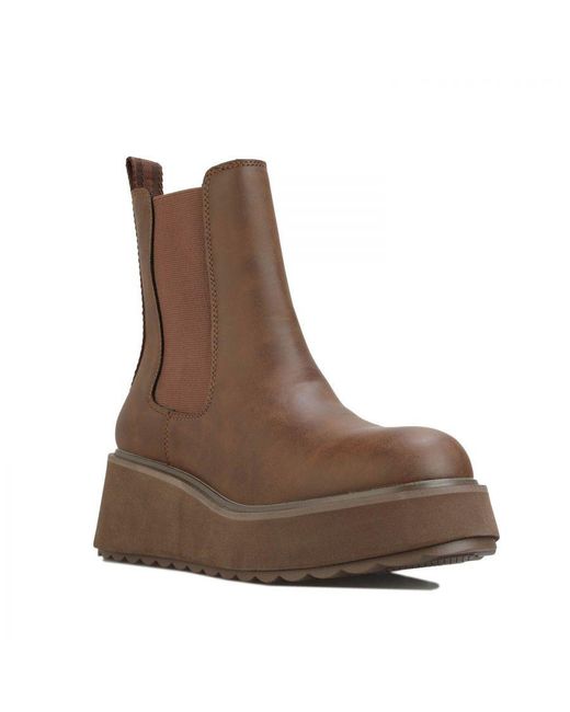 Rocket Dog Brown Heyday Platform Chelsea Boots