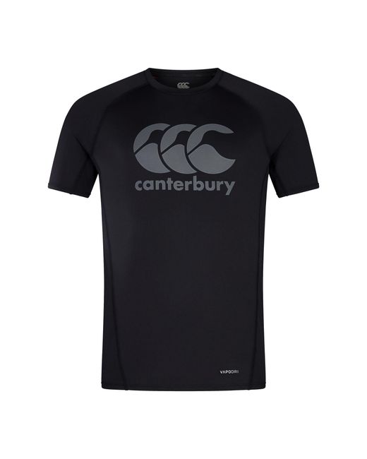 Canterbury Black Big Logo Super Light T-Shirt /Gunmetal) for men