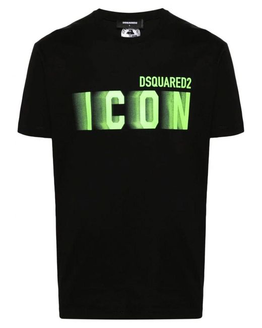DSquared² Black Cotton T-Shirt for men