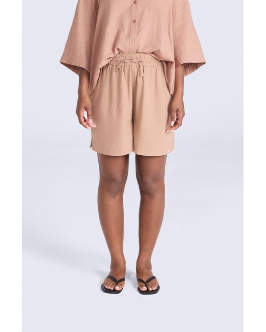 Mountain Warehouse Pink 'Nova' Linen Shorts Regular Fit Breathable Summer Bottoms