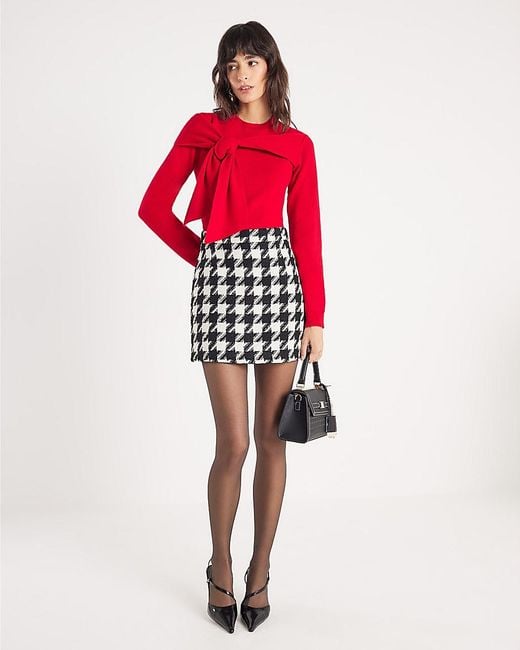 River Island Red Jumper Knit Long Sleeve Bow