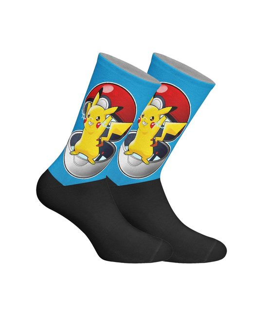 Jenes Socks Blue Elastic Printed Long
