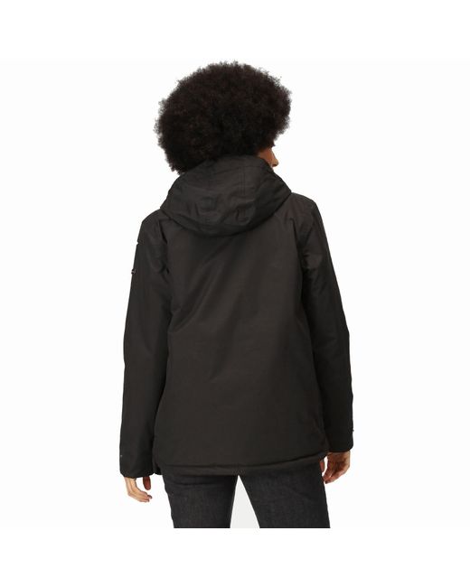 Regatta Black Broadia Waterproof Hooded Warm Winter Jacket Coat