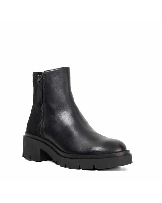 Dune Black Paving Cleated Sole Ankle Boots