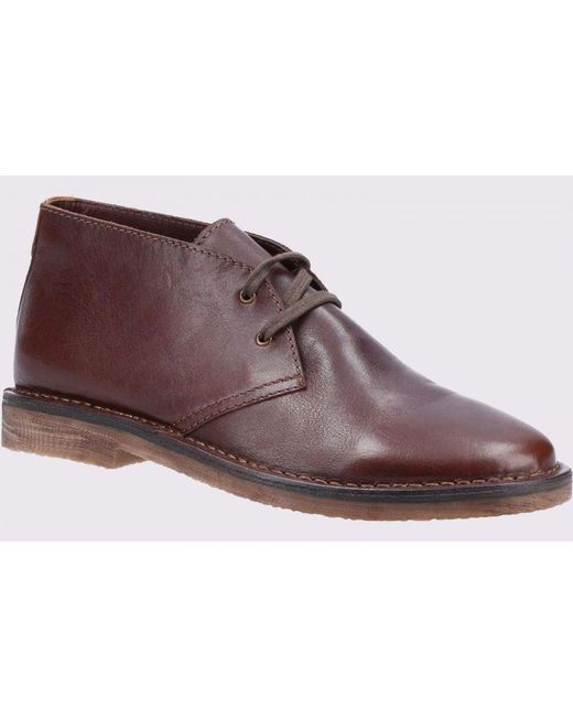 Hush Puppies Brown Samuel Leather Chukka Boot for men