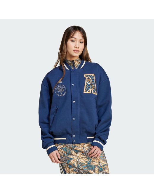 Adidas Blue X Farm Rio Collegiate Jacket