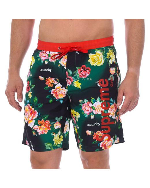 Supreme Blue Roses Print Boxer Swimsuit for men