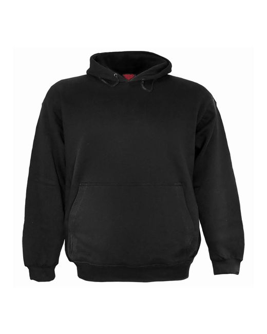 Spiral Black Adult Plain Pull Over Hoodie Cotton