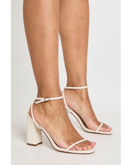 Boohoo Natural 2 Part Block Heels