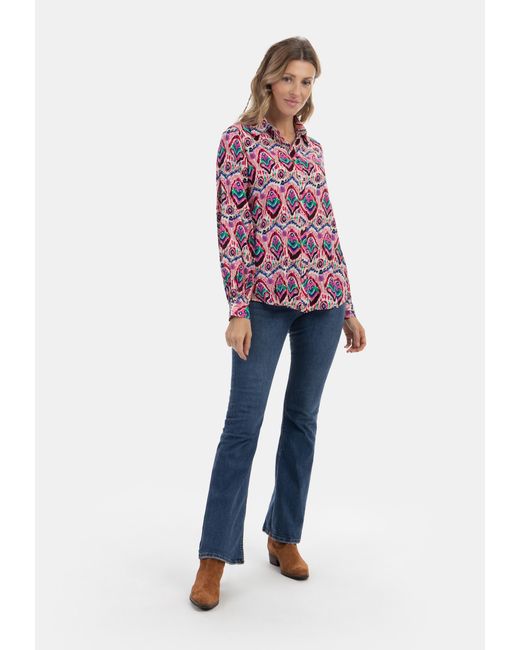 Usha Blouse Roze in het Red