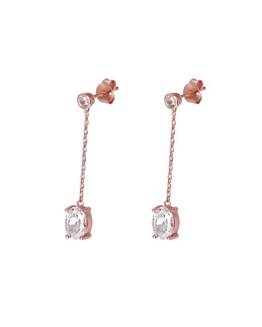 Orphelia White 'Elodie' 925 Sterling Drop Earrings