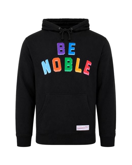 Mitchell & Ness Blue Branded Be Noble Collab Hoodie for men