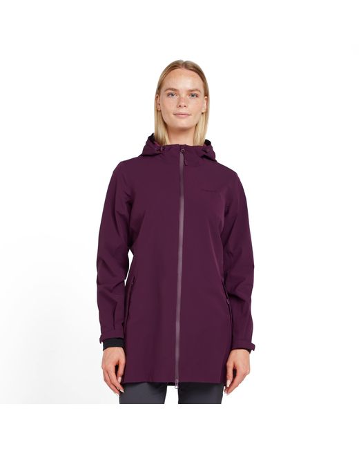 Brasher Purple Coledale Longline Waterproof Jacket With Hood, Raincoat For Walking & Hiking